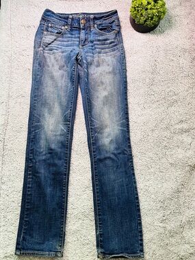 ✨ Y2K Clean Girl Denim | American Eagle Soft Stretch Straight Leg Jeans ✨